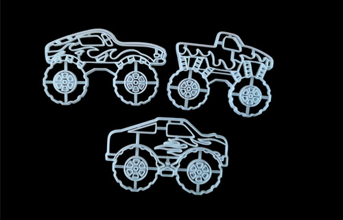 Cortador De Galletas/fondant Monster Trucks Hot Wheels 10cm