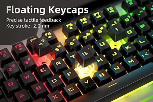 Combo Teclado Y Ratón Gaming Aula, Retroiluminación Rgb,
