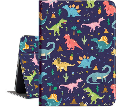 Funda Para iPad Air 4g (2020) Dinosaurios Ajustable Goma