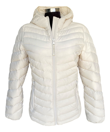 Chamarra Calvin Klein Original Color Vainilla Para Mujer