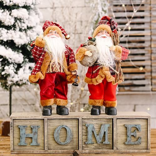 Figura De Escritorio De Decoración De Papá Noel De Navidad R