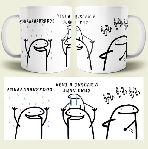 Taza Cerámica Flork Eduardo Veni A Buscar A Juan Cruz