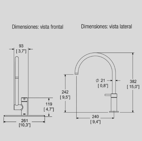 Llave De Cocina Elite. E-300
