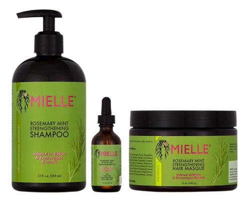 Kit De 3 Productos Mielle Shampoo,mascarilla,y Tratamiento.