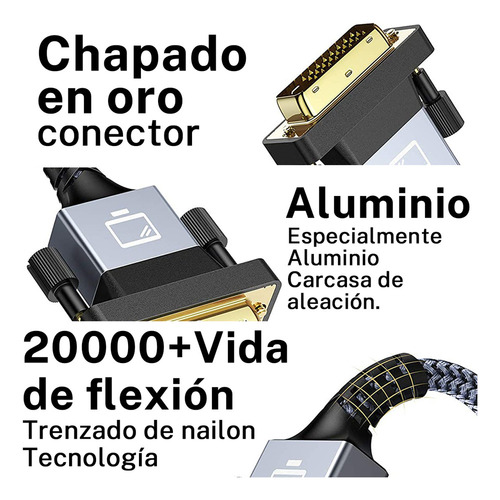D Cable Hdmi A Dvi Conversión Bidireccional De Dvi A Hdmi