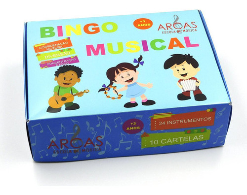 Jogo Do Bingo Musical Para Crianças Educativo Instrumentos