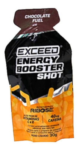 Gel Carboidrato Exceed Energy Booster 30g Sabor Chocolate Fuel