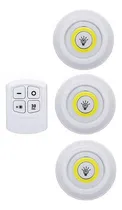 Comprar Set 3 Luces Led Inalámbricas Control Remoto 22192 Color Blan