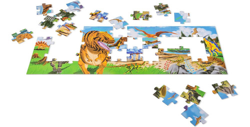 Rompecabezas De Suelo Melissa & Doug Land Of Dinosaurs (4...