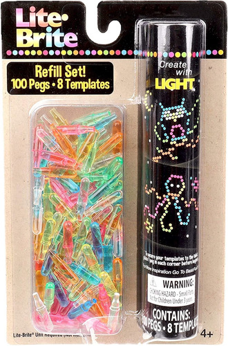 Basic Fun 2224 Lite Brite Peg Template Paquete De Recambio