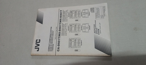 Manual Jvc Minicomponente Ca-d501 / Mx-d301t / Mx-d401t