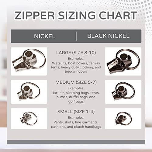 Fixnzip (níquel) - Kit Universal De Reparación De Cremallera