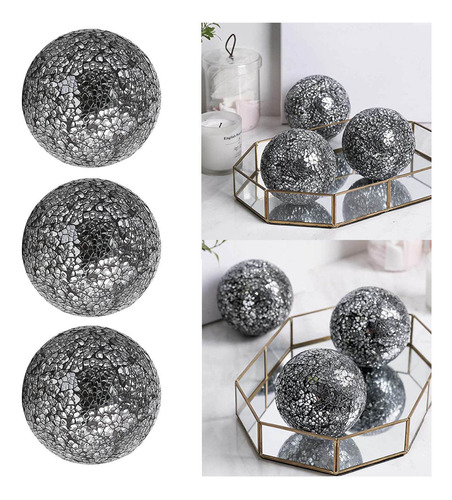 Decoración De La Mesa De Comedor De La Sala De Negro Plata