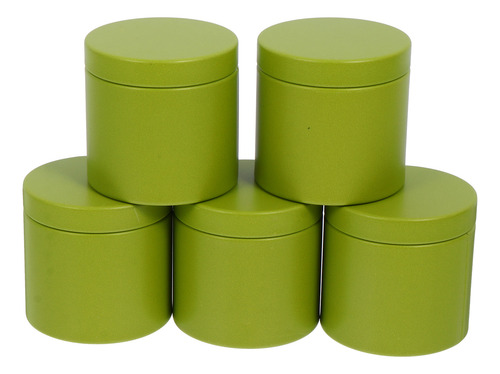Frascos Redondos Con Tapas, Latas Pequeñas De Hojalata, 5 Un