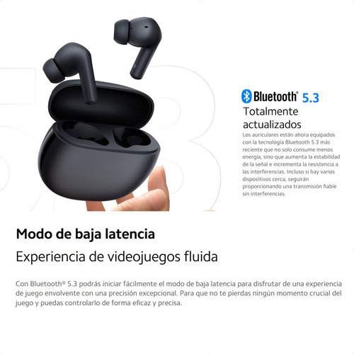 Xiaomi Redmi Buds 4 Active, Audífonos Táctil / Bluetooth 5.3