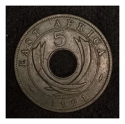 África Del Este 5 Cent 1921 Mb Km 18 Colonia Británica