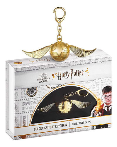 Llavero Snitch Dorado De Harry Potter Con Alas Móviles Para