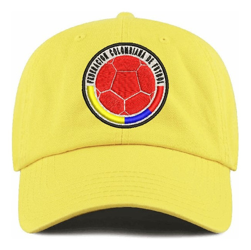 Gorro Jockey Visera Curva Colombia Futbol Logo Bordado