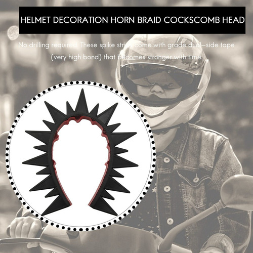 A Casco Reflectante Mohawk Spikes Rubber Saw Con Casco Rojo