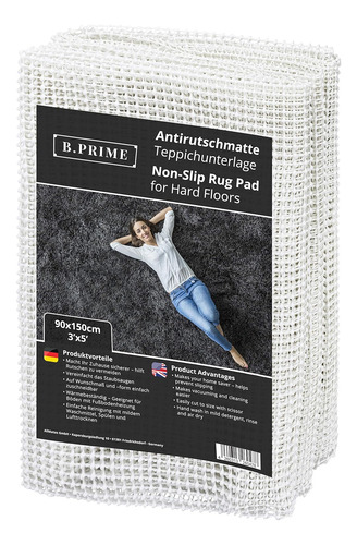 Alfombrilla Antideslizante Suelos Duros, 2 X 8 Pies. Di...