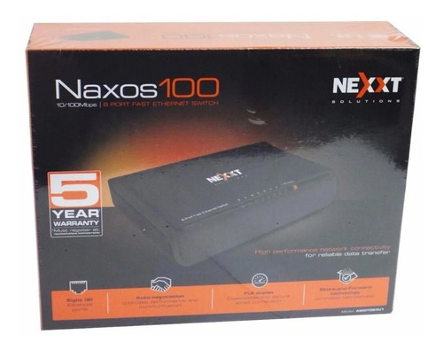 Imagen 1 de 4 de Switch 8 Puertos Ethernet Naxos100 Nexxt Asidt084u1 10/100