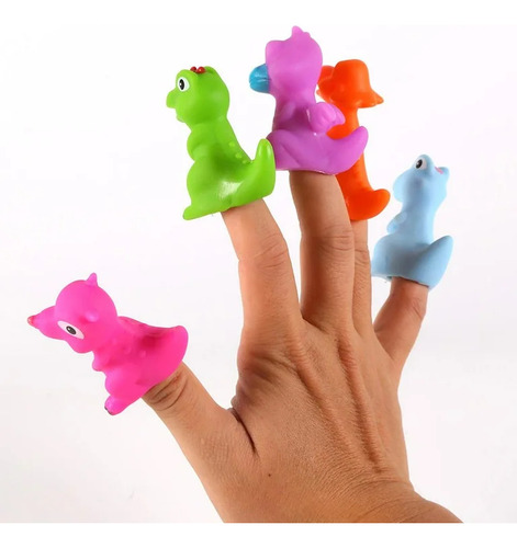 Títeres De Dedo Pack X 5 Dino/animales Infantil Didactico