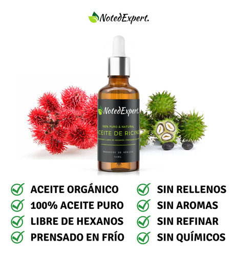 Noted Expert Aceite De Ricino 100% Orgánico Castor Oil