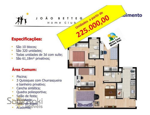 Apartamento A Venda No Bairro Cidade Industrial Em Curitiba - A-1987-1