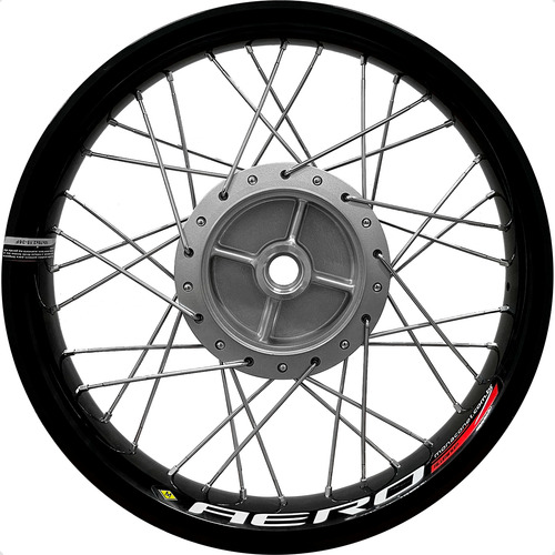 Par Roda Monaco Aero Slim Biz 100 13/15 110 125 Tambor Prata