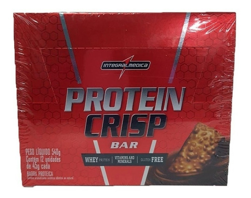 Cx C/12- Protein Crisp Bar- Barra De Proteina- Doce De Coco