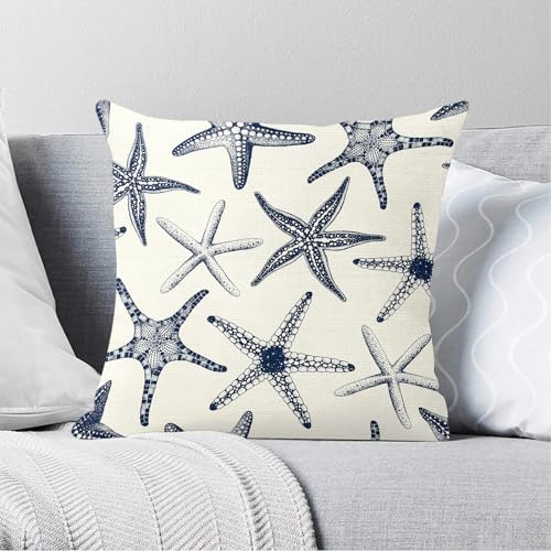 Juego De 2 Fundas De Almohada Marinas 45 X 45 Cm