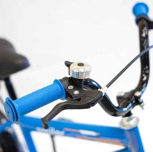 Imagen 4 de 10 de Bicicleta Infantil Rodado 16 Para Niño Color Azul Mundo Gym