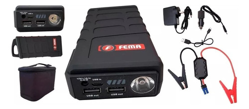 Cargador Arrancador Portatil Fema 12v 600a Usb Hasta 3,5lt