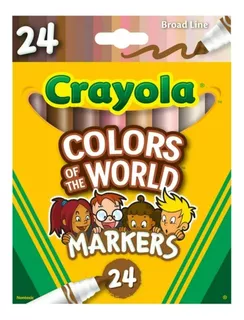 Crayola -colors Of The World 24 Plumones De Punta Gruesa
