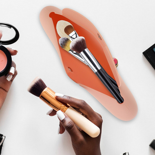 Bolsa De Maquillaje De Viaje Con Tubos De Brillo Labial, 2 U