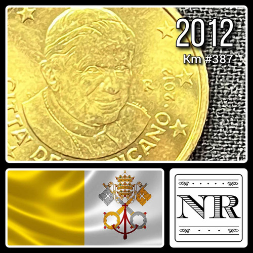 Vaticano - 50 Cents  - Año 2012 - Benedicto Xvi - Km # 387