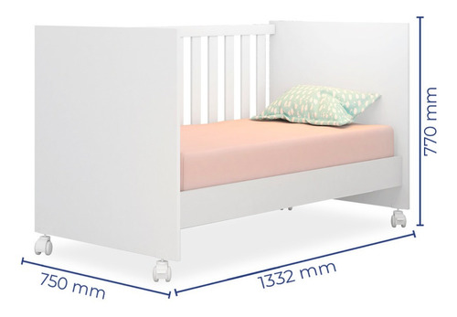 Jogo De Quarto Bebê Completo 3 Peças Berço Cômoda Armário