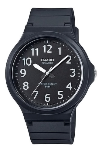 Imagem 1 de 9 de Relógio Casio Mw-240-1bvdf-sc Unissex Analógico Preto