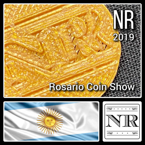 Imagen 1 de 4 de Ficha - Numismatica Rosario - Coin Show 2019 - Simil Oro