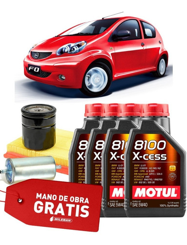 Service Cambio De Aceite Byd F0 Motul 5w40 Sintético Filtros