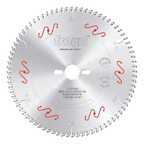 Disco De Serra P/mdf/mdp 250x3,2x80d F30 - Lu3d0400 Freud Cor Prateado