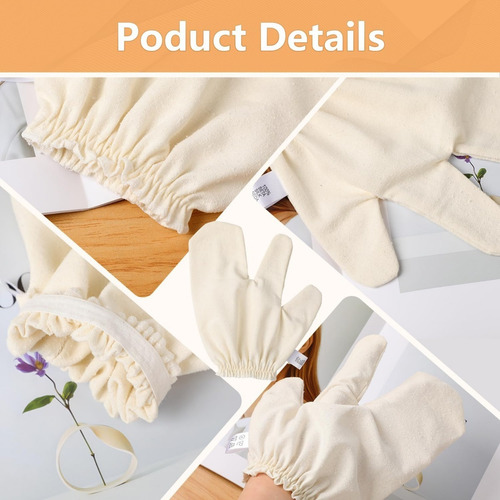 Guantes De Masaje De Seda Cruda Con Pulseras Elásticas