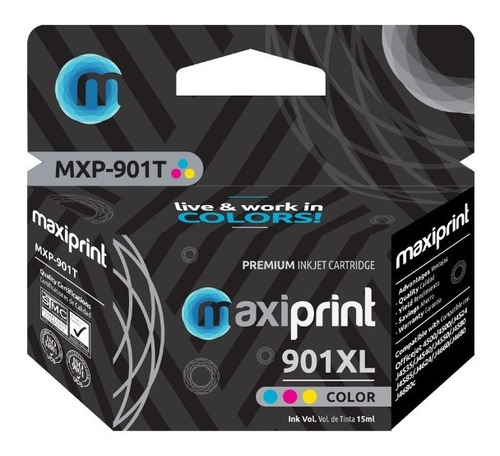 Cartucho Maxiprint Compatible Hp 901xl Tricolor (cc656al)
