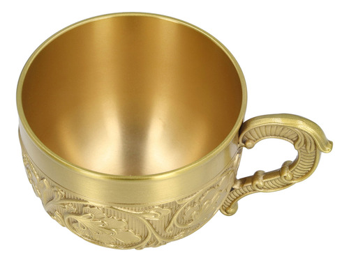 Taza De Agua De Latón Con Estampado Retro, Inoxidable, Para