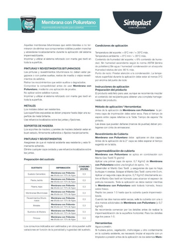 Membrana Liquida Poliuretanica X 20 Sinteplast Techos Pasta