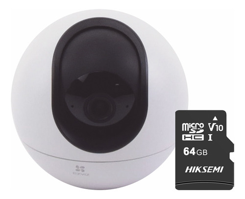 Ezviz Mini Cámara PTZ C6-PLUS-64 PT IP de 4 MP Almacenamiento MicroSD 64Gb Wireless Inalambrica Detección Humanos, Mascotas y Audio Bidireccional CS-C6 Visión Nocturna Más Zoom de Seguimiento