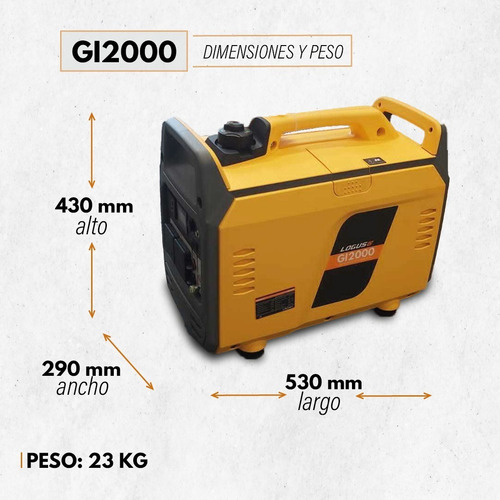 Grupo Electrogeno Generador Inverter Logus Gi2000 Insonoro