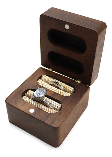 Caja De Anillos De Boda, Anillo Doble Para Estuche, Caja De