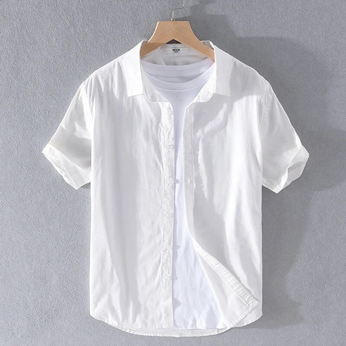 Camisa De Algodón Oxforpure De Italia Para Hombre, Manga Cor