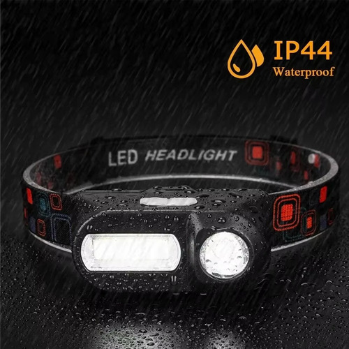 Linterna Frontal De Carga Usb De Luz Fuerte Xpe+cob